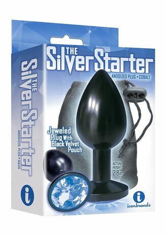 Bejeweled - Roestvrijstalen Butt Plug met Steentje
