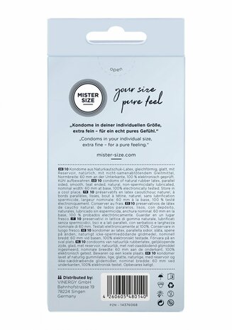 Pure Feel - Kondooms 60 mm - 10 pack