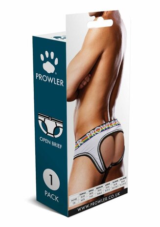 Oversized Paw Open Brief - S - White L
