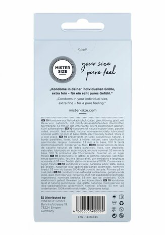 Pure Feel - Kondooms 53 mm - 10 pack