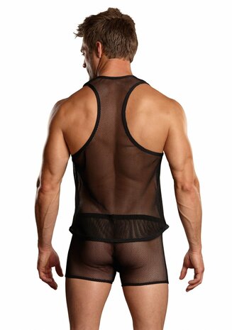 Stretch Net Tank Top - S/M - Black L/XL