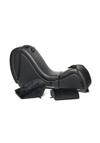 Kinky Sex Chaise with Love Pillows - Black