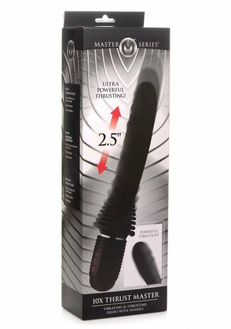 Thrust Master - Vibrerende en Stotende Dildo met Handvat