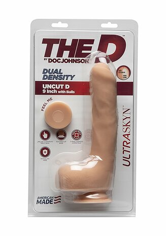 Uncut D - Realistische ULTRASKYN Dildo met Ballen - 22 cm