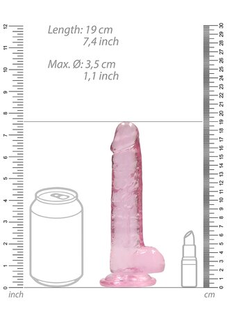 Realistische Dildo met Ballen - 18 cm