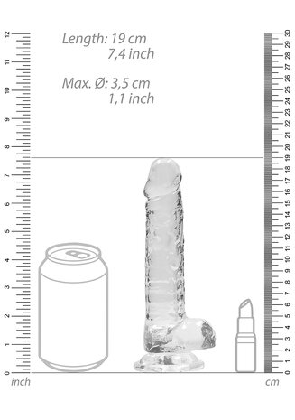 Realistische Dildo met Ballen - 18 cm