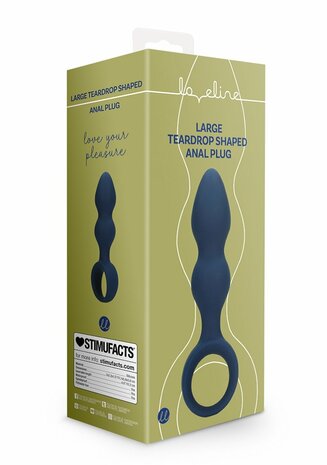 Teardrop Shaped Anal Plug - Large - Baltic Blue