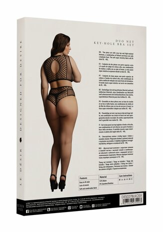 Duo Net Key-Hole Bh Set - Plus Size OSX