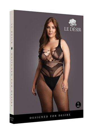 Bodystocking with Accentuated Lines - OSX - Black OSX