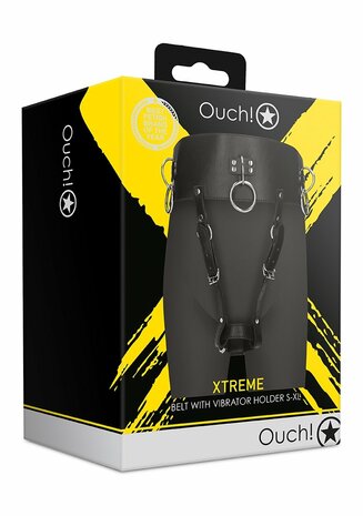 Belt with Vibrator Holder - Black OS
