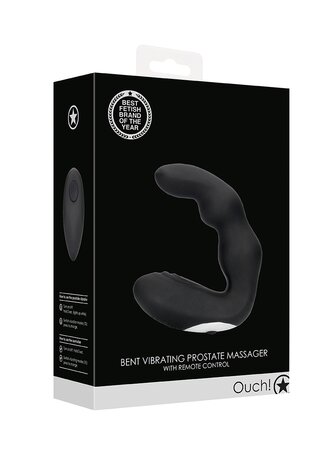 Gebogen vibrerende prostaatmassager met afstandsbediening