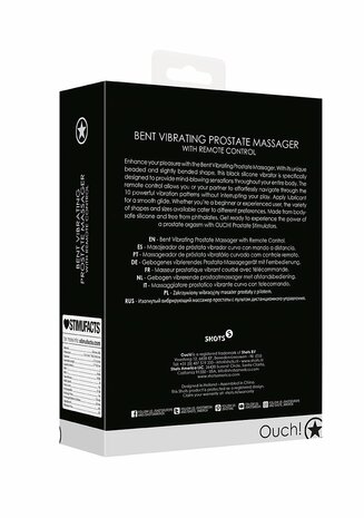 Gebogen vibrerende prostaatmassager met afstandsbediening