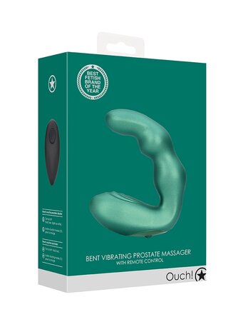 Gebogen vibrerende prostaatmassager met afstandsbediening