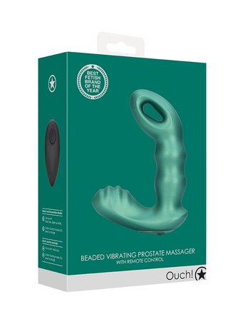 Geribbelde vibrerende prostaatmassager met afstandsbediening