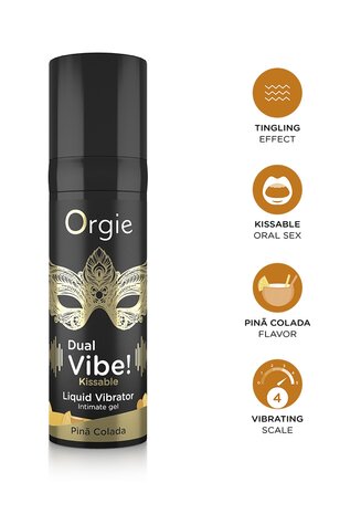 Dual Vibe! Liquid Vibrator - Pina Colada - 0.5 fl oz / 15 ml