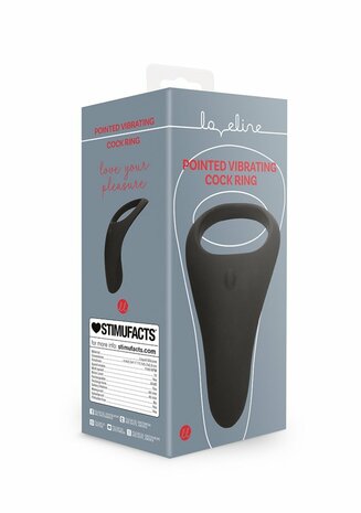 Pointed Vibrating Cock Ring - Licorice Black