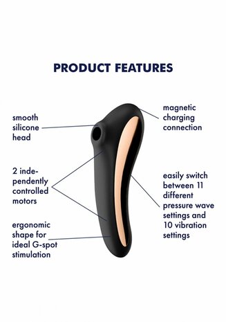 Dual Kiss - Air Pulse Vibrator