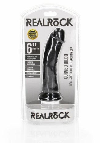 Gebogen Realistische Dildo met Zuignap - 15,5 cm