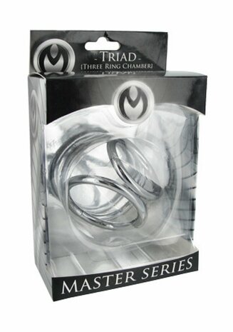 The Triad - Kuisheidskooi met Penis en Ballen Ring - Medium