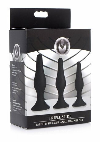 Triple Spire - Silicone Anal Trainer - 3 Pieces