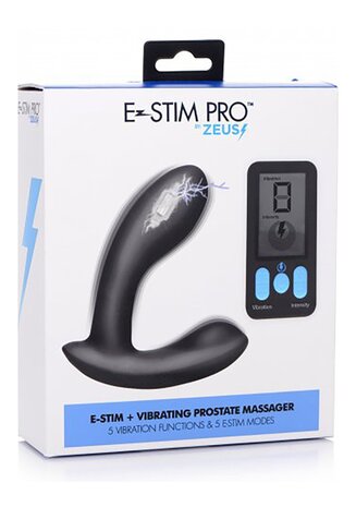 E-Stim Pro - Silicone Vibrating Prostate Massager + Remote Control