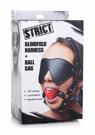 ST Blinddoek Harnas met Ball Gag