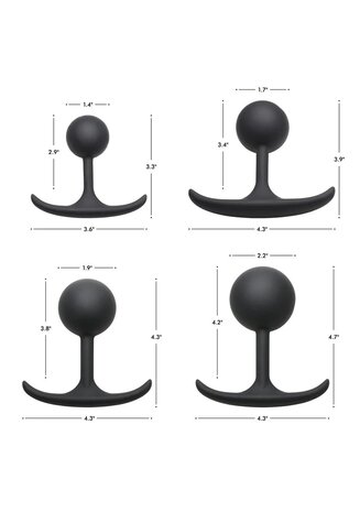 Comfort Plugs Silicone Weighted Round Plug 4.7" - Black
