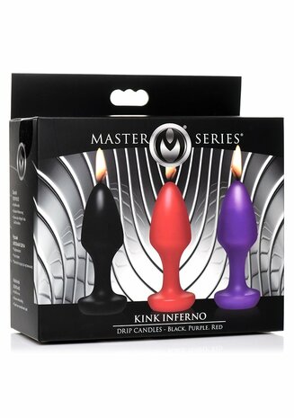 Kink Inferno - Drip Candles - Black/Purple/Red