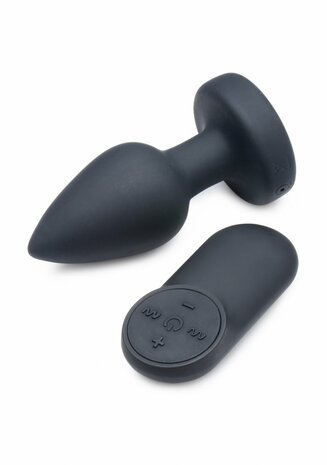 Silicone Vibrating LED Plug - Large