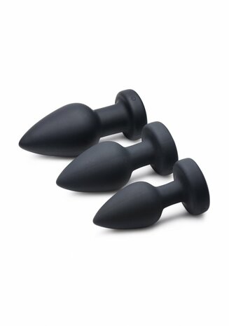 Silicone Vibrating LED Plug - Large