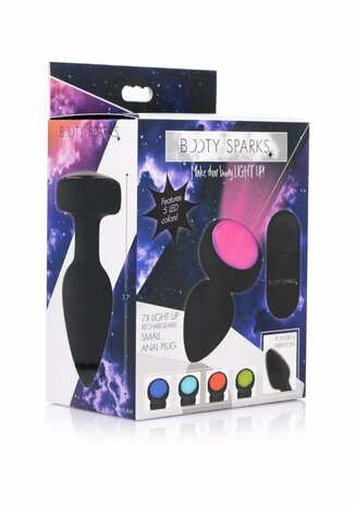 Silicone Vibrating LED Plug - Large