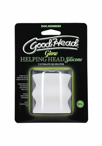 Glow Helping Head Silicone - Masturbator - Frost / Glow