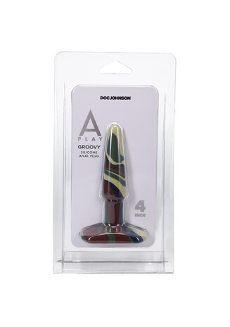 Groovy - Silicone Anal Plug - 4" / 10 cm - Camouflage