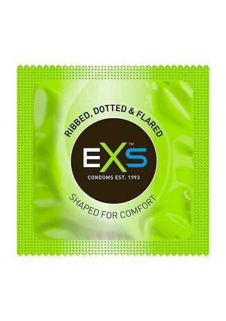 EXS Ribbed, Dotted and Flared - Condoms - 12 Pieces