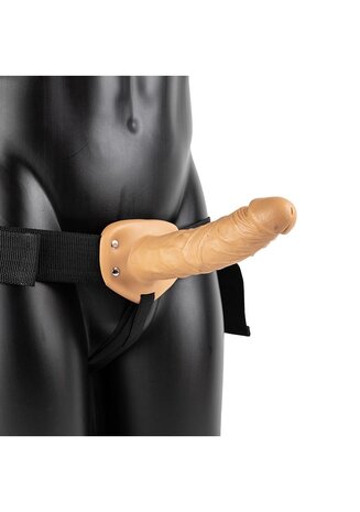 Vibrerende Holle Strap-On zonder Ballen - 20,5 cm