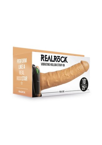 Vibrerende Holle Strap-On zonder Ballen - 24,5 cm