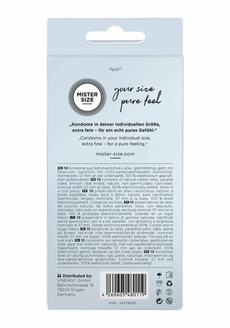 Pure Feel - Kondooms 57 mm - 10 pack