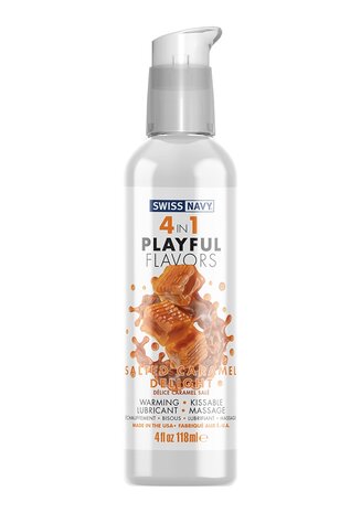 4 In 1 Glijmiddel met Gezouten Caramel Delight Smaak - 118 ml